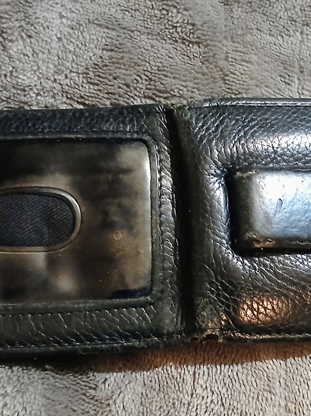 2 Mens Leather Wallets Trifold and Bifold Black. Like New - Picture 10 of 14